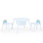 Fantasy Fields By Teamson Kids Rainbow Play Table With Two Chairs White
