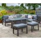Handpicked Titchwell Corner Lounge Set with Firepit Table - Grey