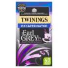 Twinings Decaffeinated Earl Grey Tea 40 Tea Bags 40 per pack
