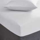 Hotel 400 Thread Count White 28cm Fitted Sheet