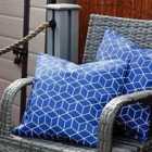 Streetwize Outdoor Pair of Scatter Cushions Blue Cube