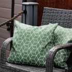 Streetwize Outdoor Pair of Scatter Cushions Green Cube