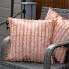 Streetwize Outdoor Pair of Scatter Cushions Terracotta Fern