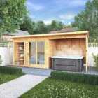 Mercia 18 x 6ft Maine Pent Summerhouse With Patio Area