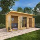 Mercia 14 x 6ft Maine Pent Summerhouse With Side Shed