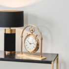 Antique Brass & Glass Carriage Mantel Clock