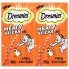 Dreamies Meaty Sticks with Chicken Cat Treats 6 x 5g