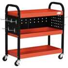 Durhand 3 Tier Rolling Tool Cart For Garage Mechanics Warehouse 100 kg Capacity