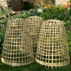 Gardenskill Bamboo Bell Cloche And Garden Plant Protection Cover Small - Pack Of 3