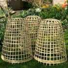 Gardenskill Bamboo Bell Cloche And Garden Plant Protection Cover Large - Pack Of 3
