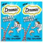 Dreamies Meaty Sticks with Salmon Cat Treats 6 x 5g