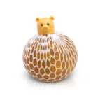 Squishy Mesh Gold Bear Squeeze Toy