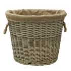 JVL Oval Lined Basket - Antique Wash