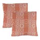 Streetwize Outdoor Pair of Scatter Cushions Jacquard Pink