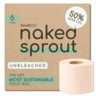 Naked Sprout Unbleached Bamboo Toilet Roll 6 per pack
