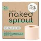 Naked Sprout Extra Long Unbleached Bamboo Toilet Roll 24 per pack
