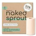 Naked Sprout Unbleached Bamboo Kitchen Roll 6 per pack