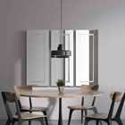 MirrorOutlet Triple Horsley All Glass Modern Panel Wall Mirror 120 x 160cm