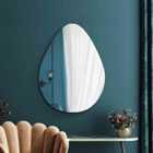 MirrorOutlet Lapillus Frameless Pebble Wall Mirror 30x 20''