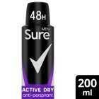 Sure Men Deodorant Active Dry, 200ml