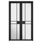 LPD Internal Greenwich Clear Glazed Black Primed Glazed Room Divider - 2031mm