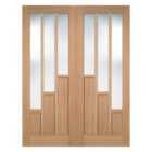 LPD Internal Coventry Pair Clear Glazed Pre-Finished Oak Door - 1981mm