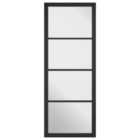 LPD Internal Soho Clear Glazed Primed Black Door - 2040mm