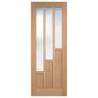 LPD Internal Coventry Clear Glazed Unfinished Oak Door - 2040mm