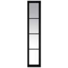 LPD Internal Soho Clear Glazed Demi Panel Primed Black Door - 1981mm