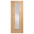 LPD Internal Vancouver Clear Glazed Long Light Pre-Finished Oak Door - 1981mm