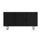 Out & Out Seattle 135cm Black Large Modern Sideboard