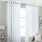 Riva Home Fiji Semi-Sheer Ringtop Eyelet Curtains (Pair) Polyester White (168X229Cm)