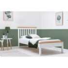 Crazy Price Beds Disley Wooden White Oak Tops Single Bed