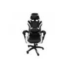 Out & Out Speedy Gaming Chair Faux Leather with Lumbar Support - White
