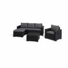 Keter 4 Seater California Corner Set And Table Graphite