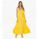 Apricot Yellow Tiered Midaxi Dress