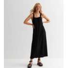 ONLY Black Jersey Strappy Midi Dress