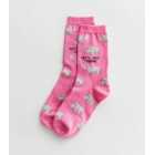 Pink Novelty Elephant Ankle Socks