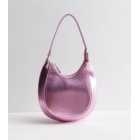 Public Desire Mid Pink Metallic Shoulder Bag