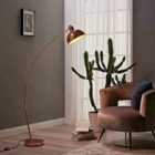 Curved Arco Floor Lamp Led Gold Shade Teamson Home Modern Lighting Vn-l00025-UK