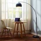 Curved Arquer Floor Lamp Black Shade By Teamson Home Modern Lighting Vn-l00013-UK