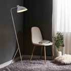 Teamson Home Monopod Standard Floor Lamp White Retro Modern Lighting Vn-l00043-UK