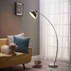 Curved Arco Floor Lamp Led Chrome Shade Teamson Home Modern Lighting Vn-l00024-UK