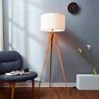 Tripod Floor Lamp With White Shade By Teamson Home Modern Lighting Vn-l00007-UK
