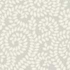 Belgravia Décor Valentino Sequin Leaf Textured Wallpaper Grey