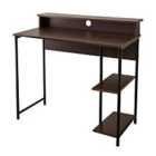 Teamson Home 35" Wooden Home Office Study With Shelves Brown