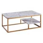 Teamson Home Marmo Modern Wooden Marble Effect Coffee Table
