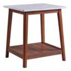 Teamson Home Kingston Wooden Side Table With Marble Effect Top