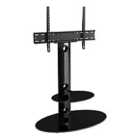 Lugano Black Oval Column TV Stand for 32 to 65 inch