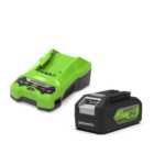 Greenworks 24V 4.0Ah Lithium-Ion Battery & 24V Battery Charger kit